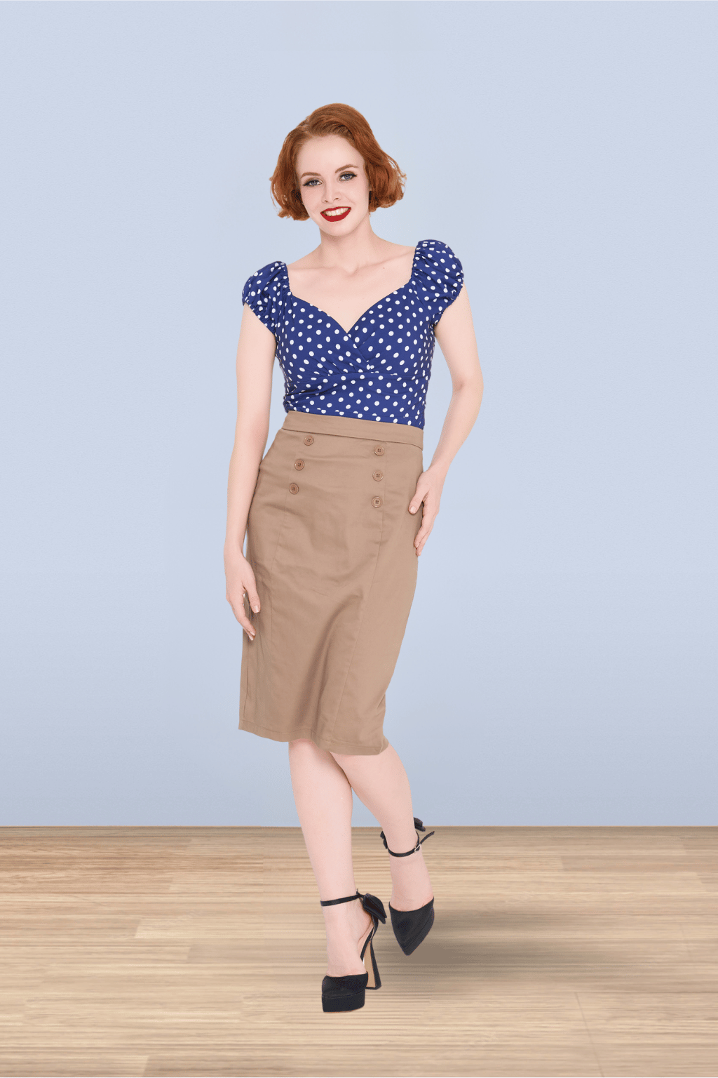 Edith Brown Pencil Skirt