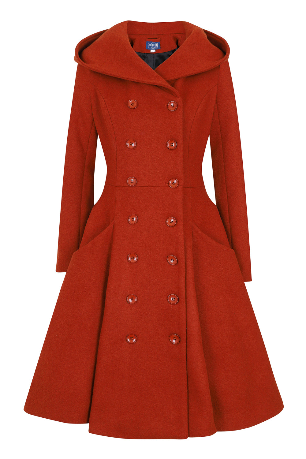 Heather Hooded Swing Coat Lindy Bop