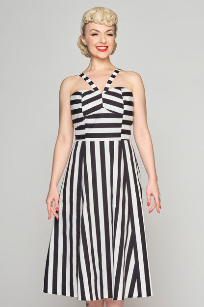 Emma Contrast Stripe Swing Dress