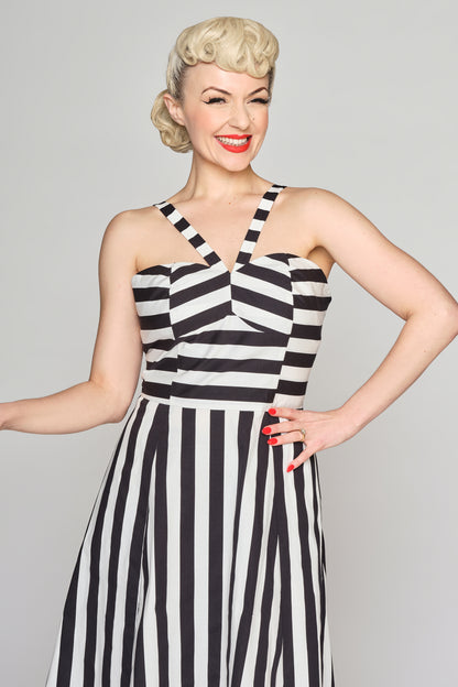 Emma Contrast Stripe Swing Dress