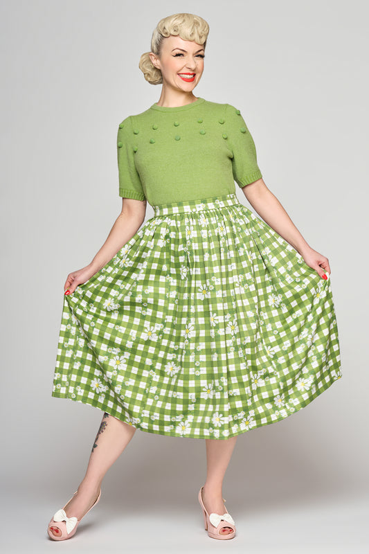 Jasmine Daisy Garden Swing Skirt