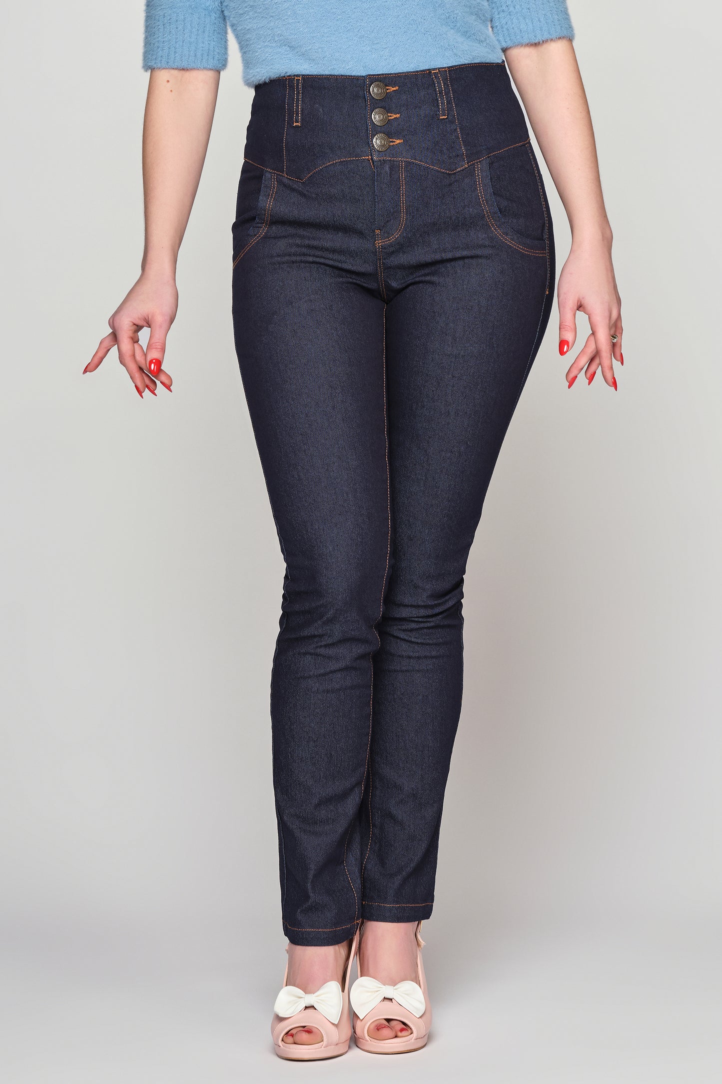 Rebel Katie Denim Jeans Navy