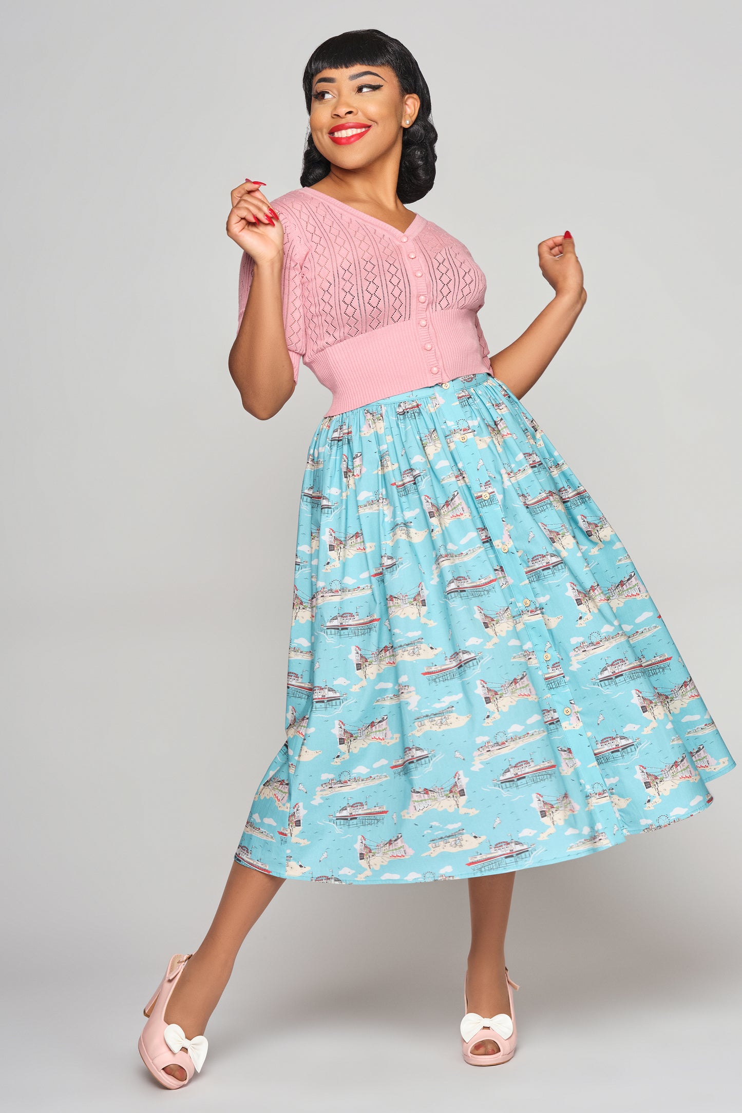 Mariana Brighton Postcard Swing Skirt