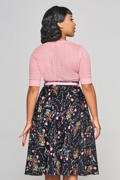 Dakota Hollyhocks Hooray Swing Skirt