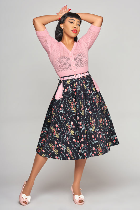 Dakota Hollyhocks Hooray Swing Skirt