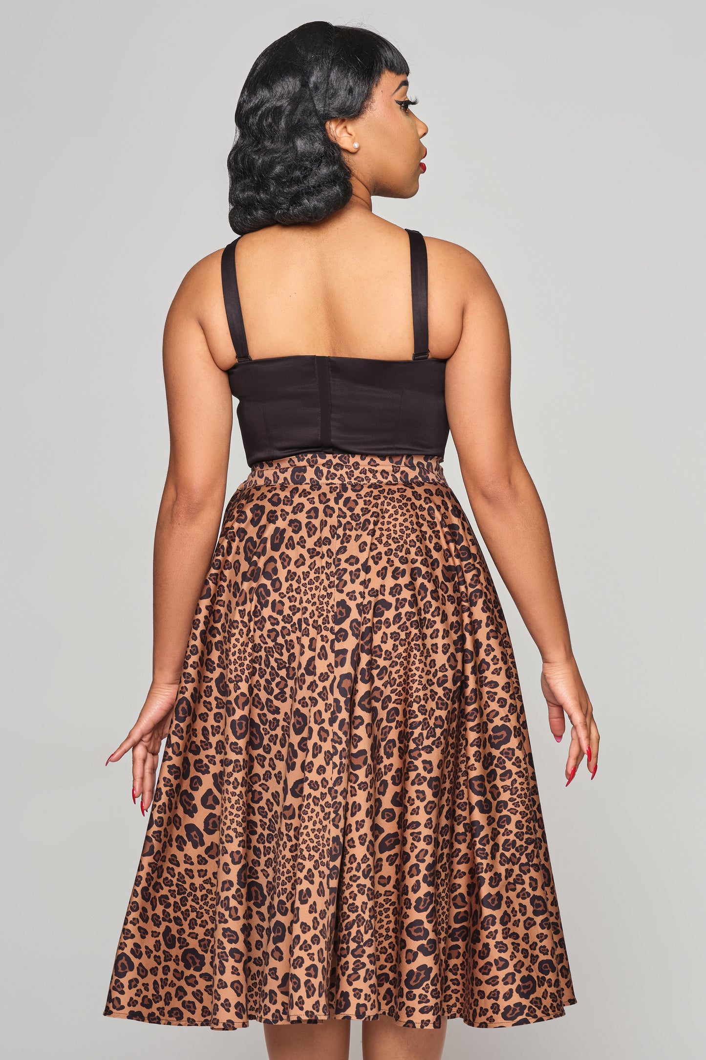 Milla Leopard Swing Skirt