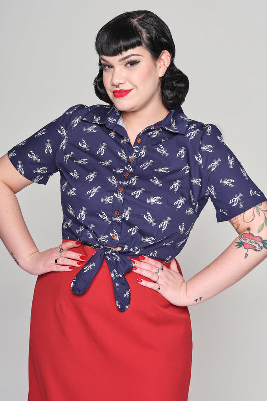 Sammy Lobster Tie Blouse