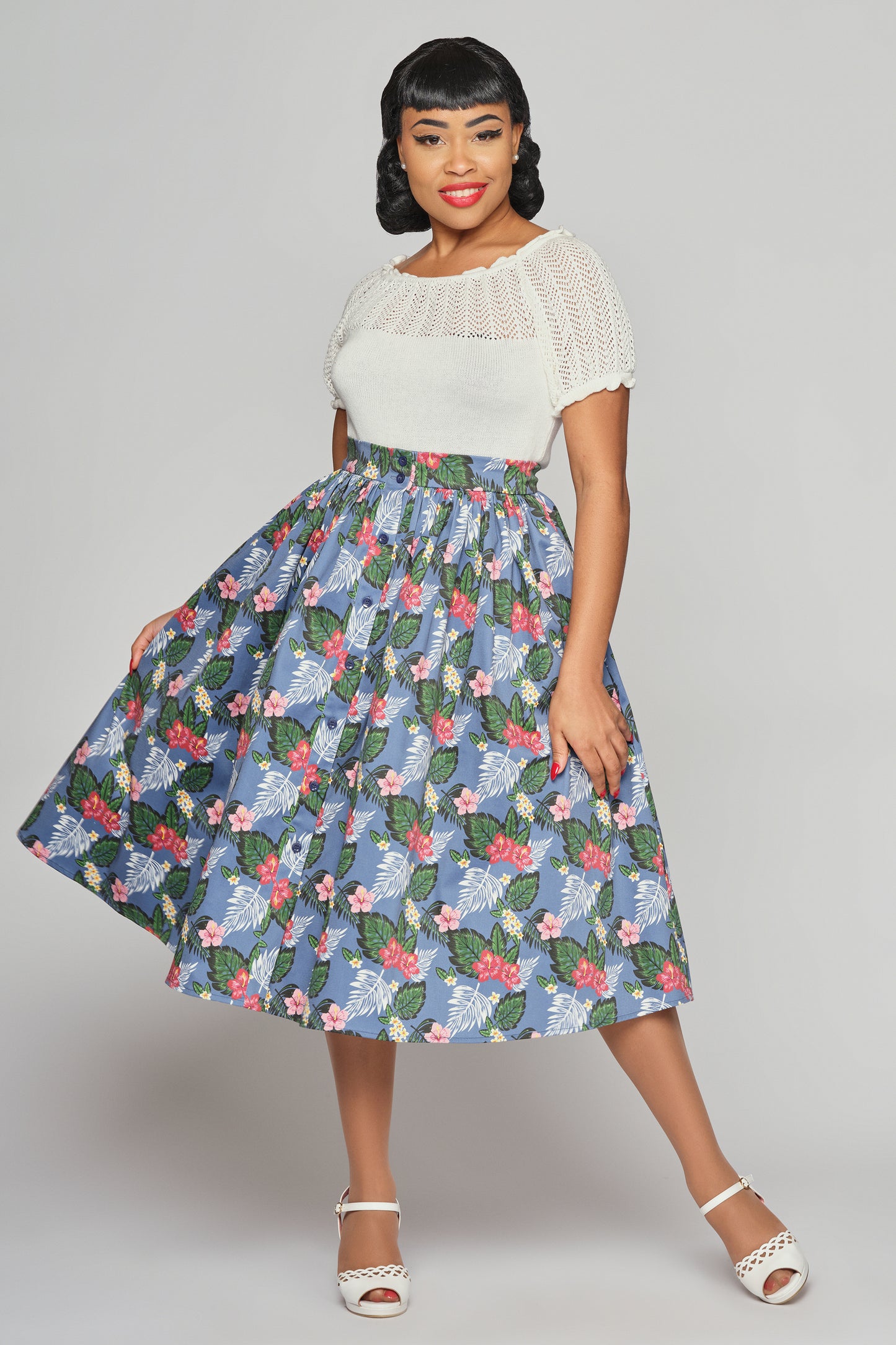 Mariana Tropical Oasis Swing Skirt