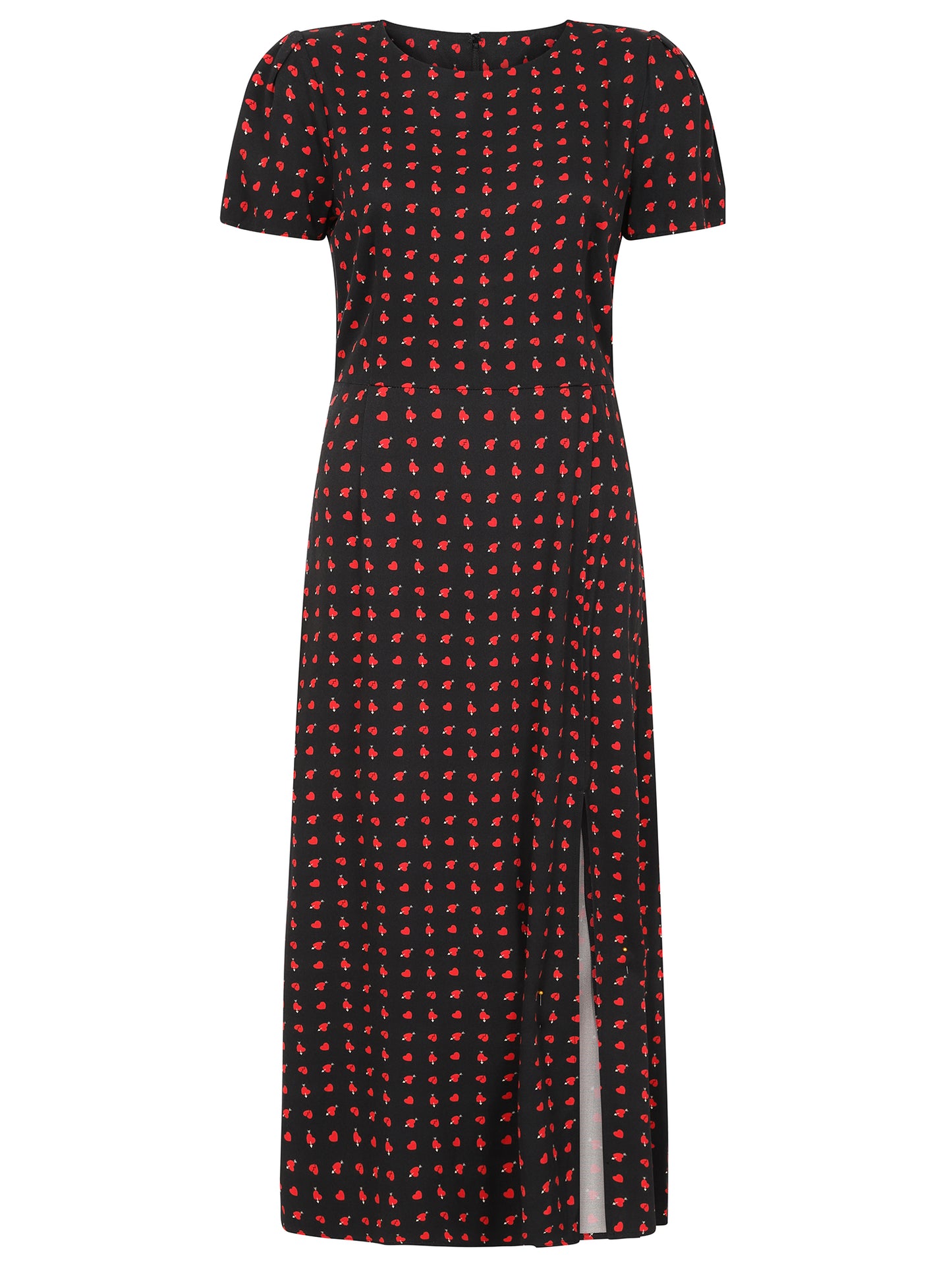 Adaline Heart Polka Midi Dress