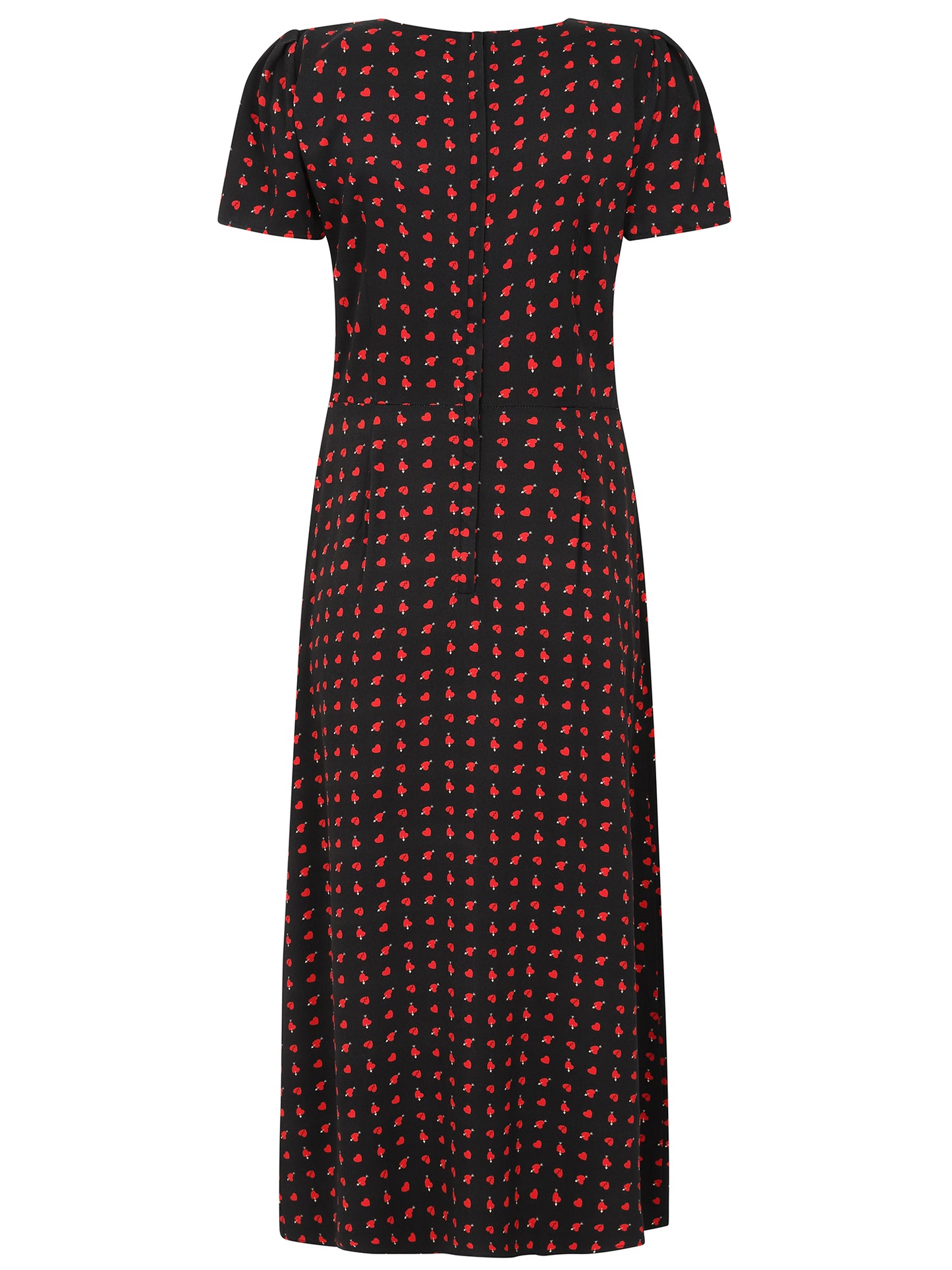 Adaline Heart Polka Midi Dress