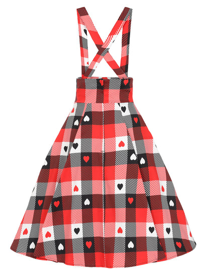 Alexa Heart Gingham Swing Skirt