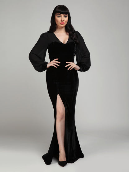 Arionna Velvet Maxi Dress