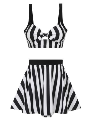 Beetle Stripe Skater Skirted Brief