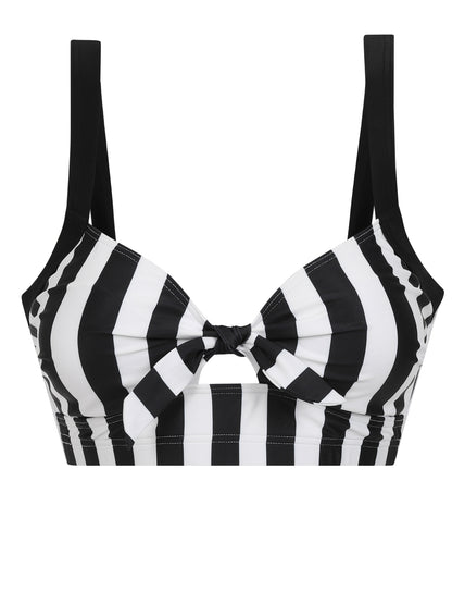 Beetle Stripe Knot Bikini Top