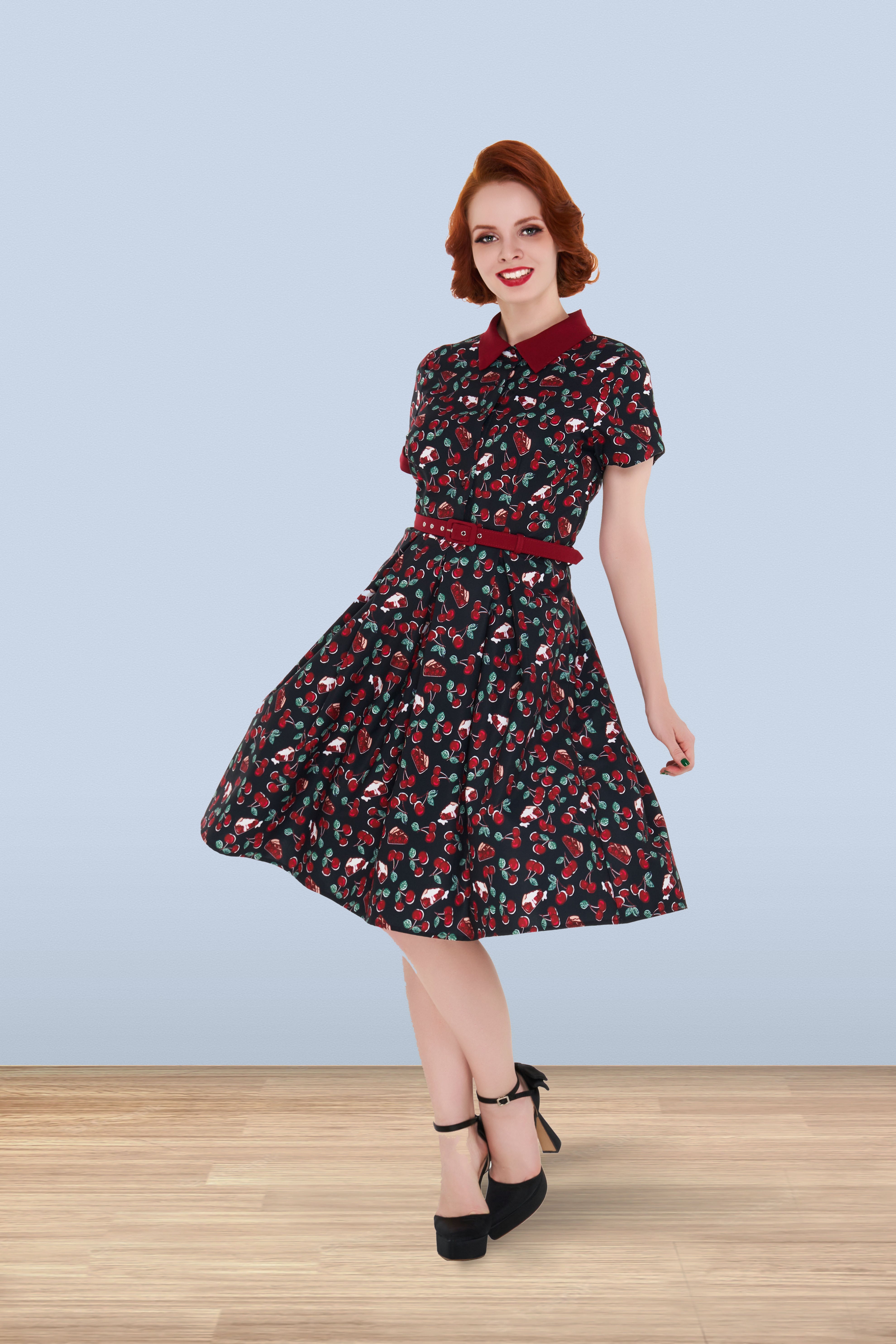 Cherry clearance swing dress