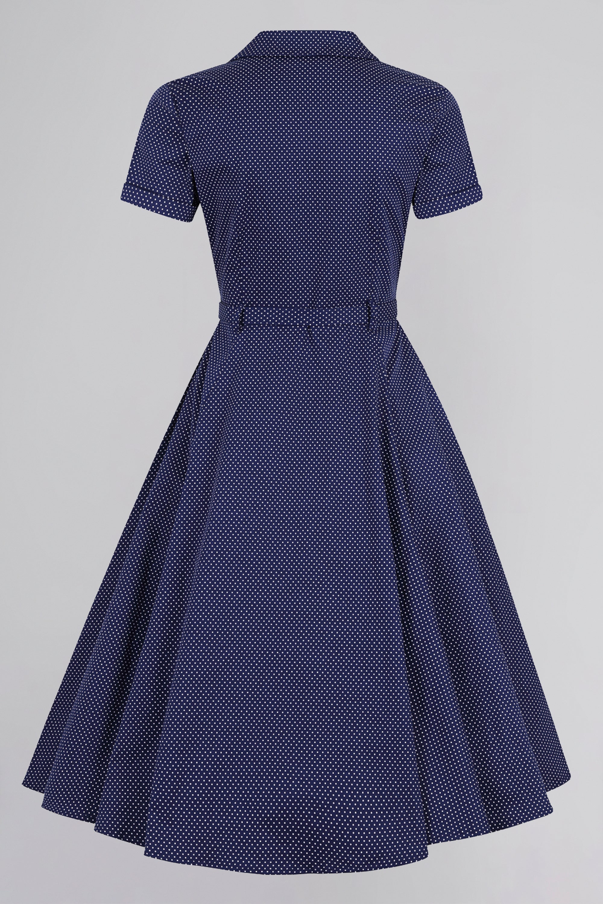 Lindy bop blue polka dot dress hotsell