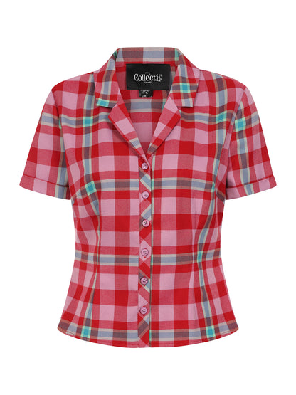 Caterina Winterberry Check Shirt