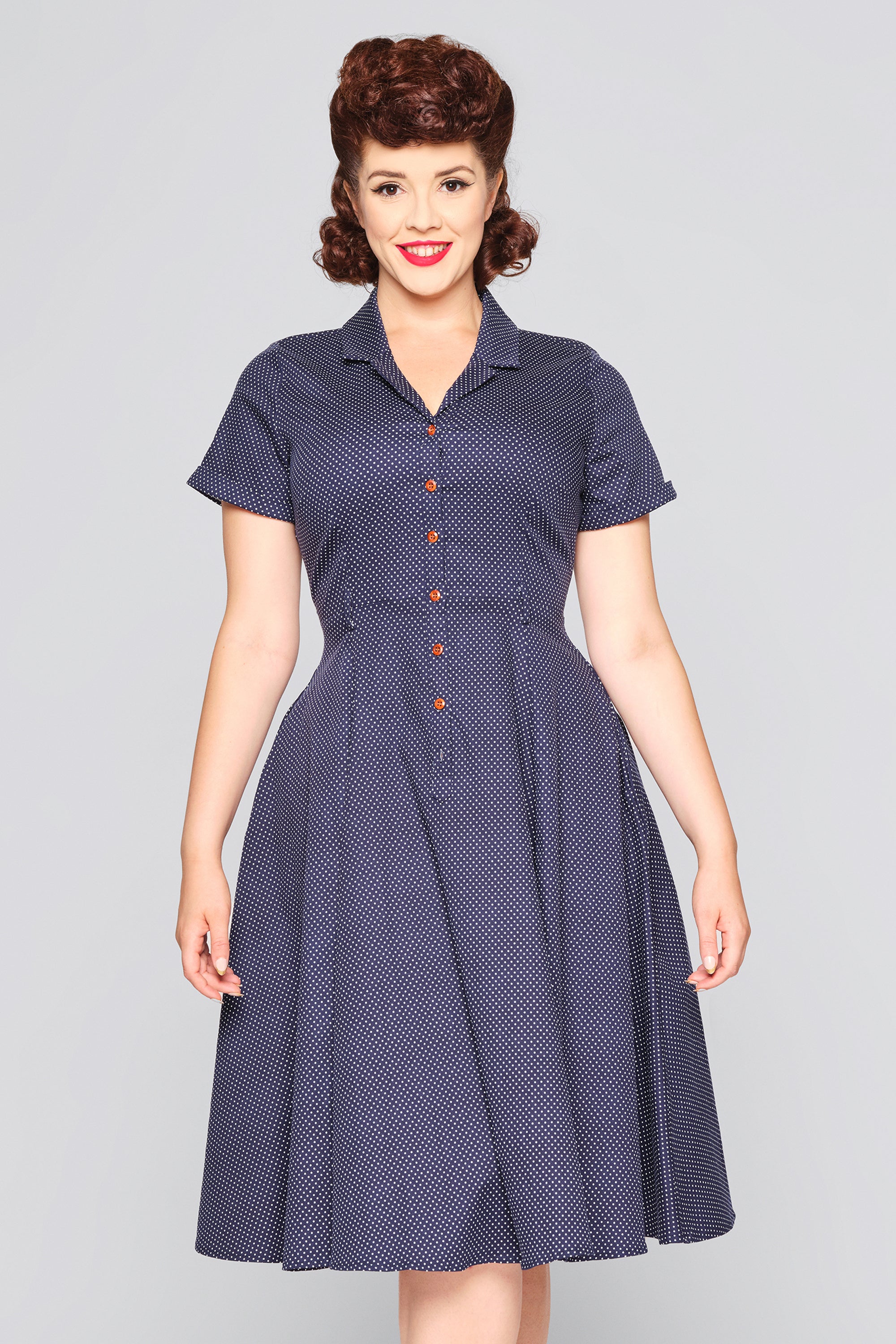 Collectif polka dot dress best sale