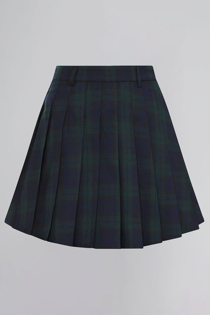 Daria Blackwatch Pleated Mini Skirt