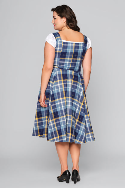 Eloise Moonlight Check Swing Dress