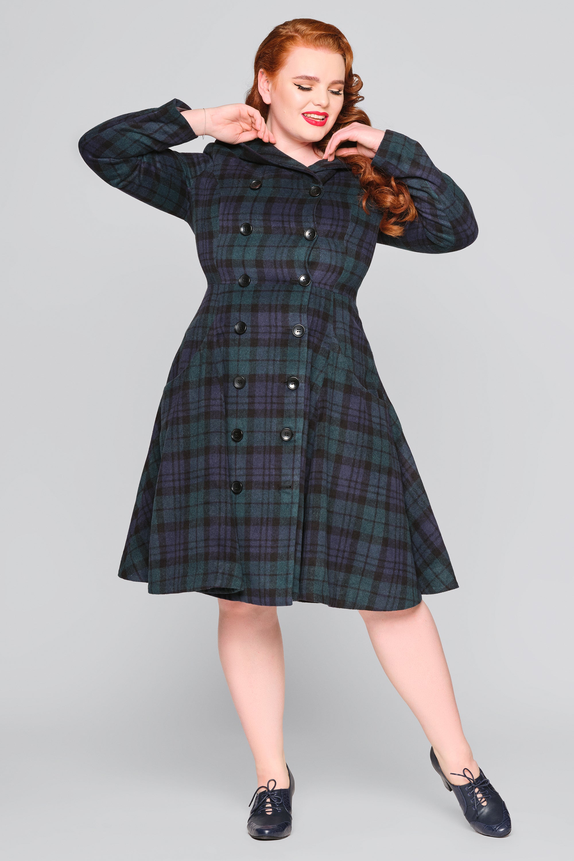 Lindy bop tartan clearance dress