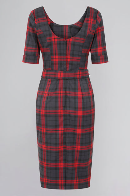 June Smoky Check Pencil Dress