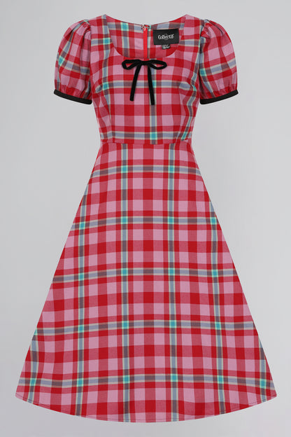 Leanne Winterberry Check Swing Dress