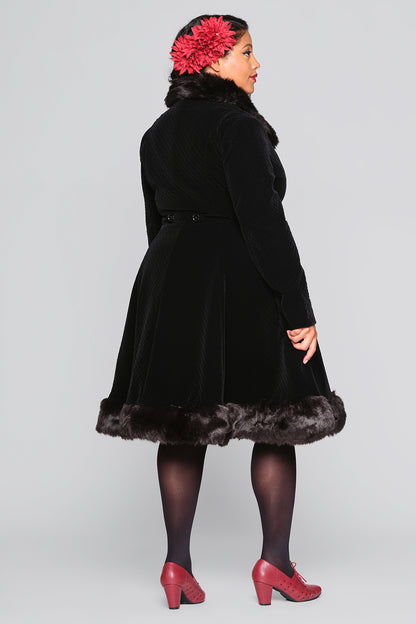 Nuit Velvet Quilted Coat