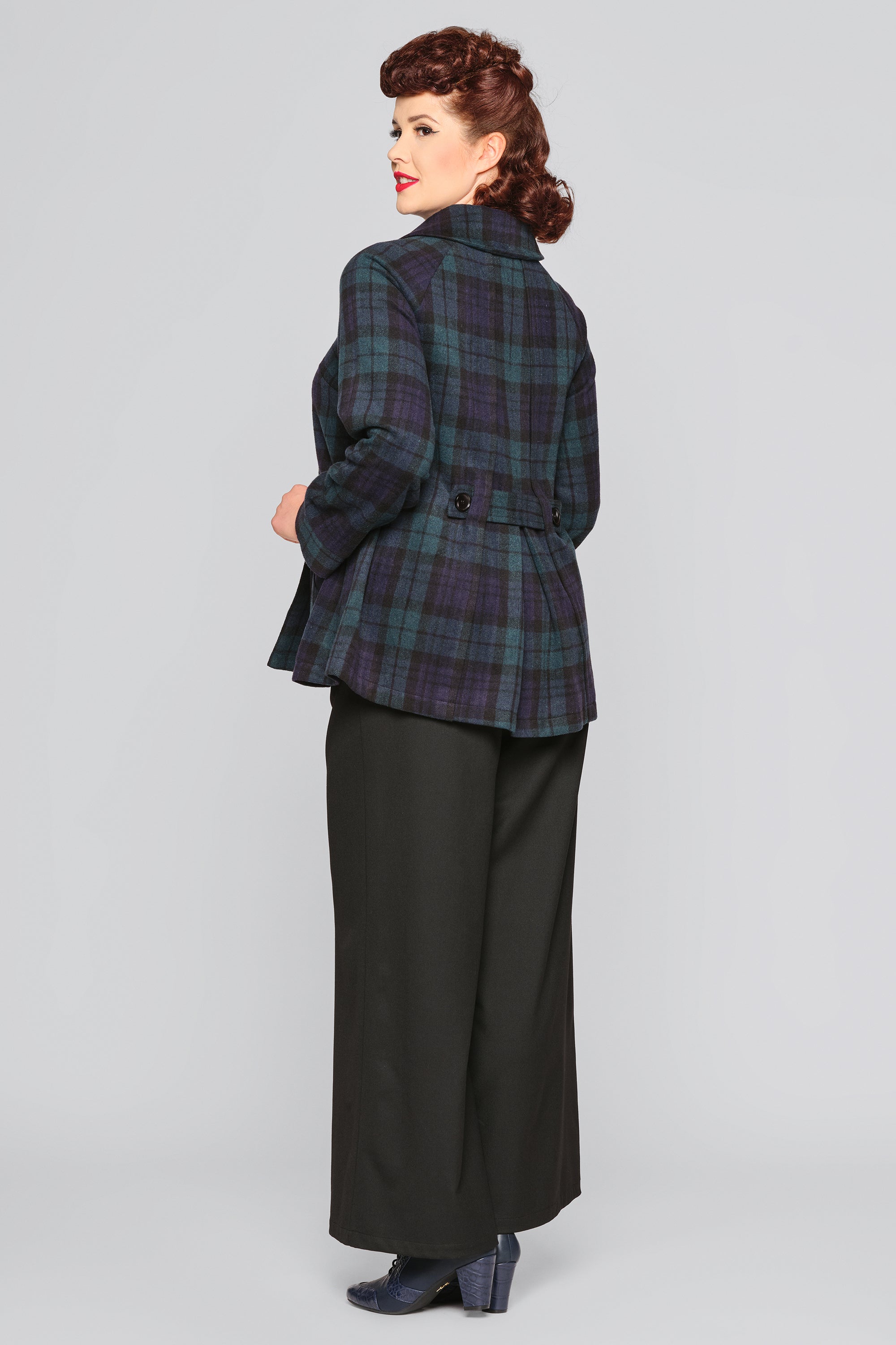 Black check coat pant best sale