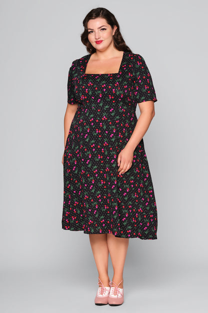 Tilda Sweetheart Cherry Swing Dress