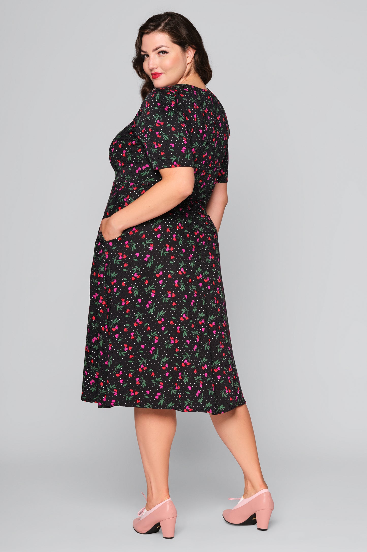 Tilda Sweetheart Cherry Swing Dress