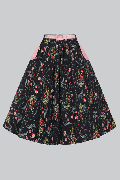 Dakota Hollyhocks Hooray Swing Skirt