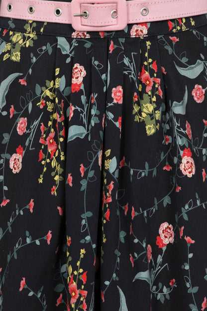 Dakota Hollyhocks Hooray Swing Skirt