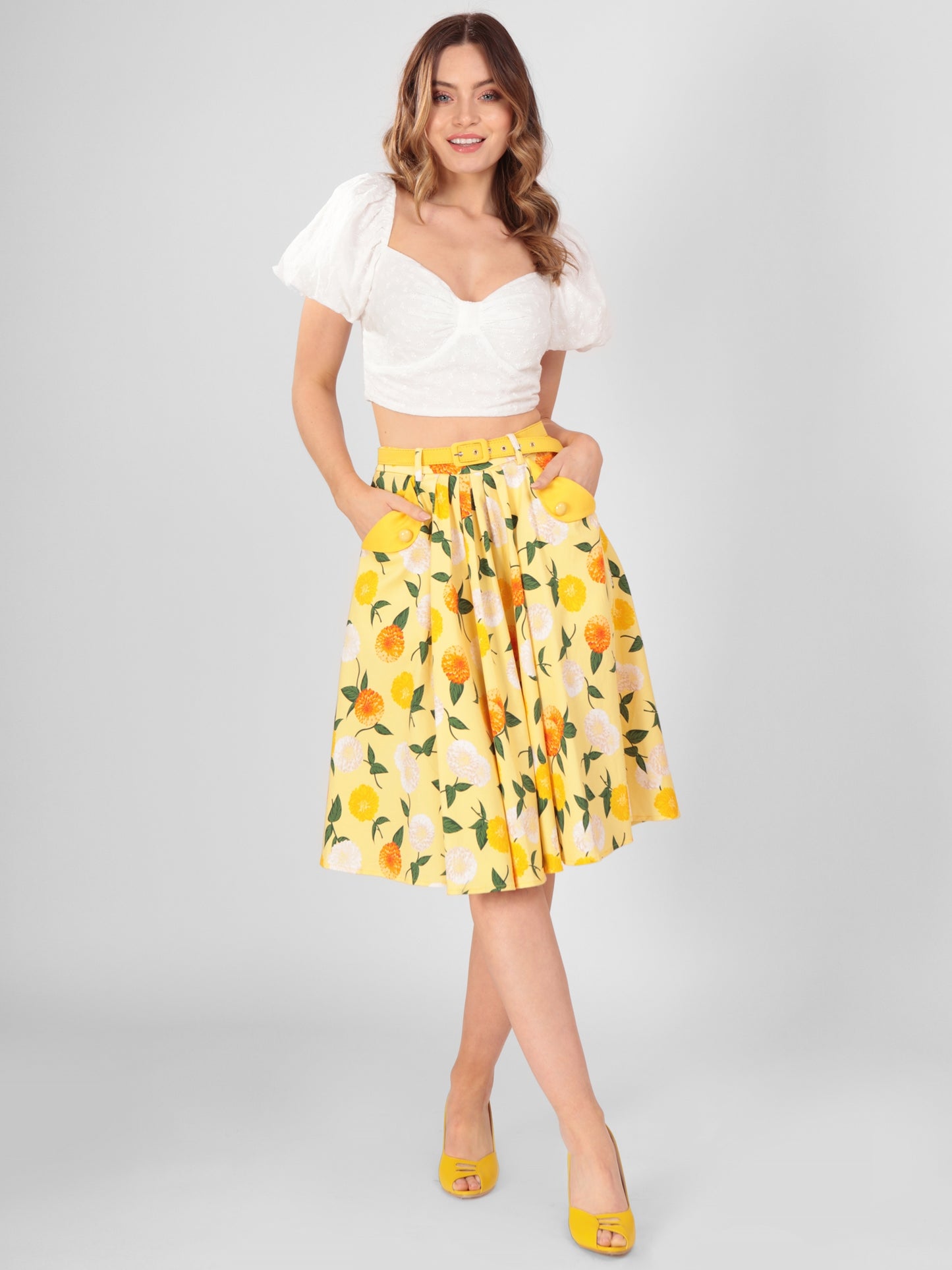 Dakota Sunny Floral Swing Skirt