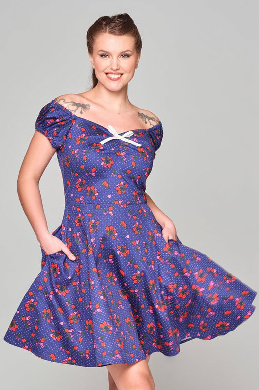 Dolores Mixed Berries Mini Dress