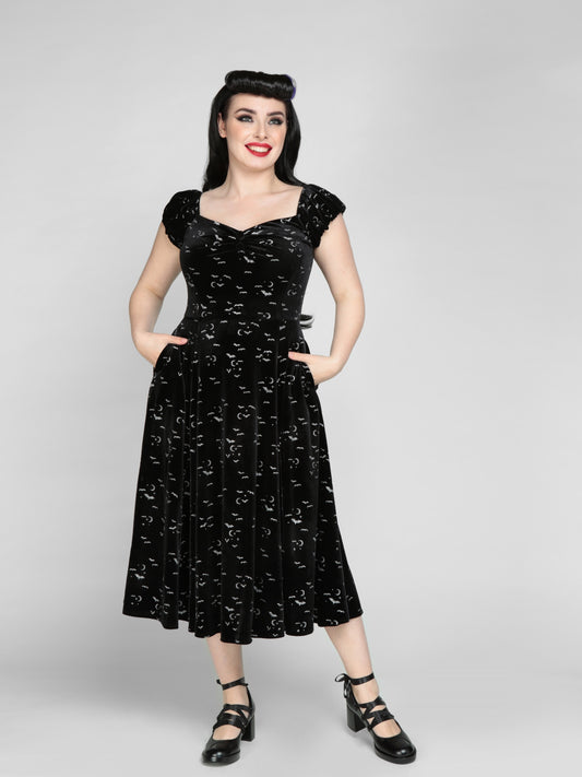 Dolores Glitter Bat Velvet Doll Dress