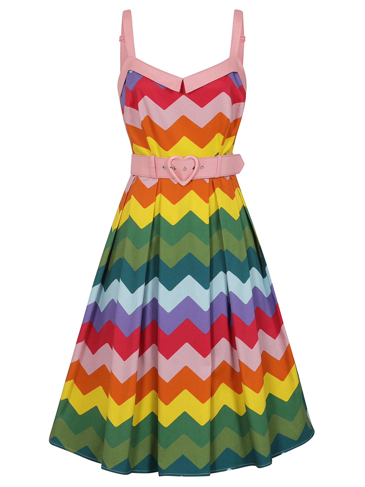 Dorothy Rainbow Chevron Swing Dress