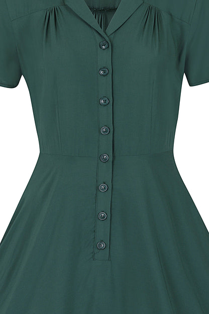 Gayle Plain Swing Dress Green