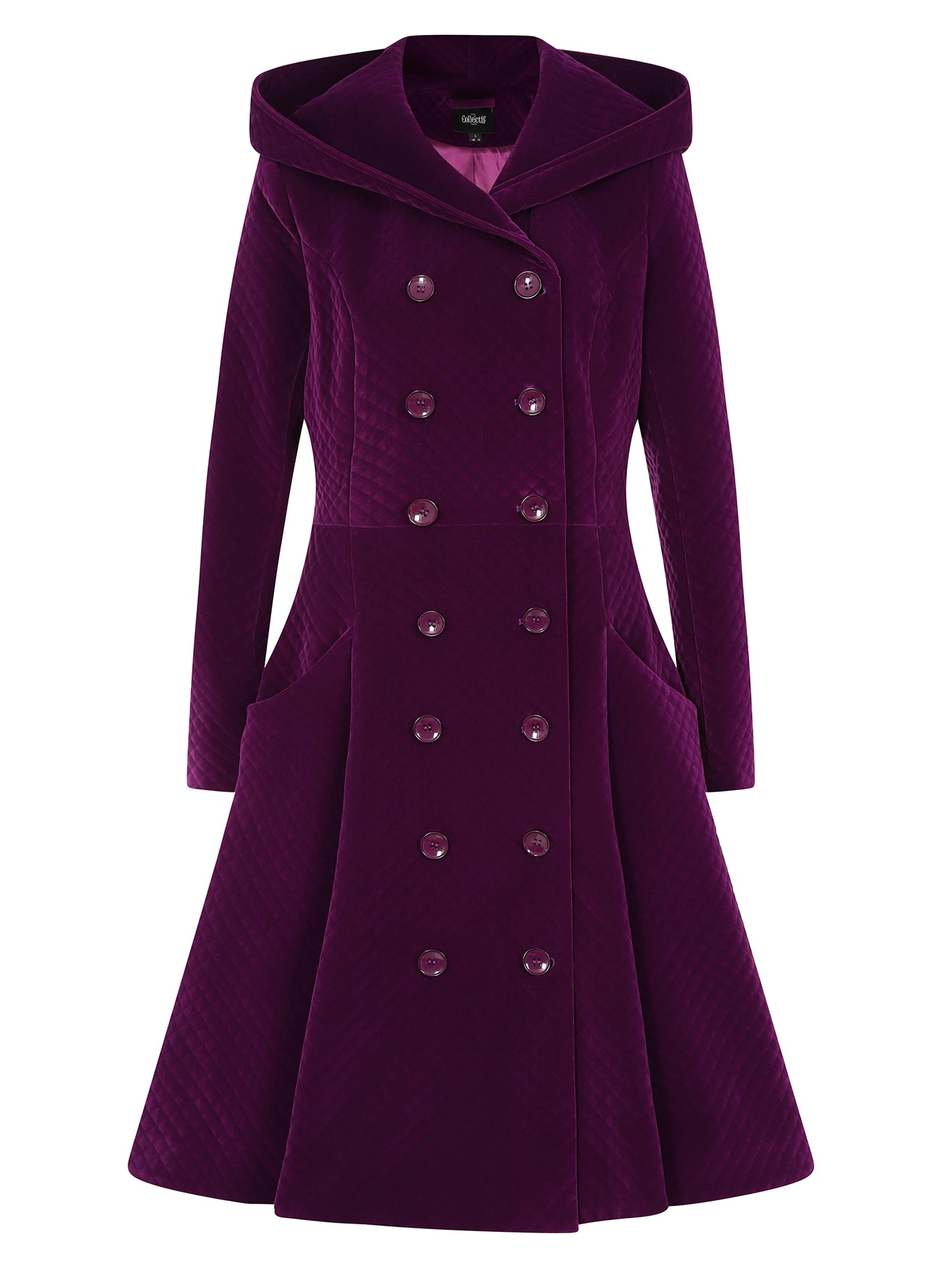 Heather Quilted Velvet Swing Coat