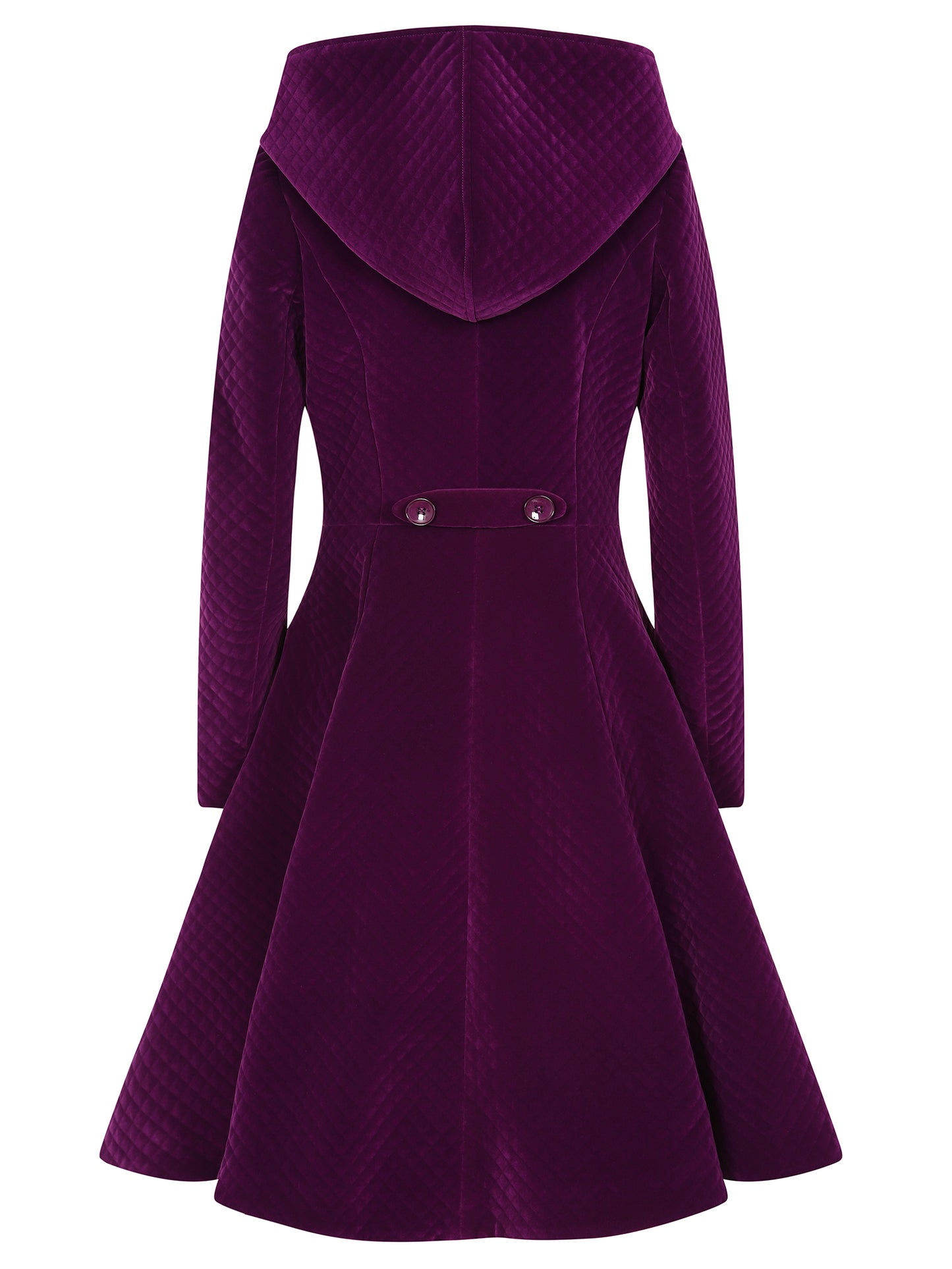 Heather Quilted Velvet Swing Coat