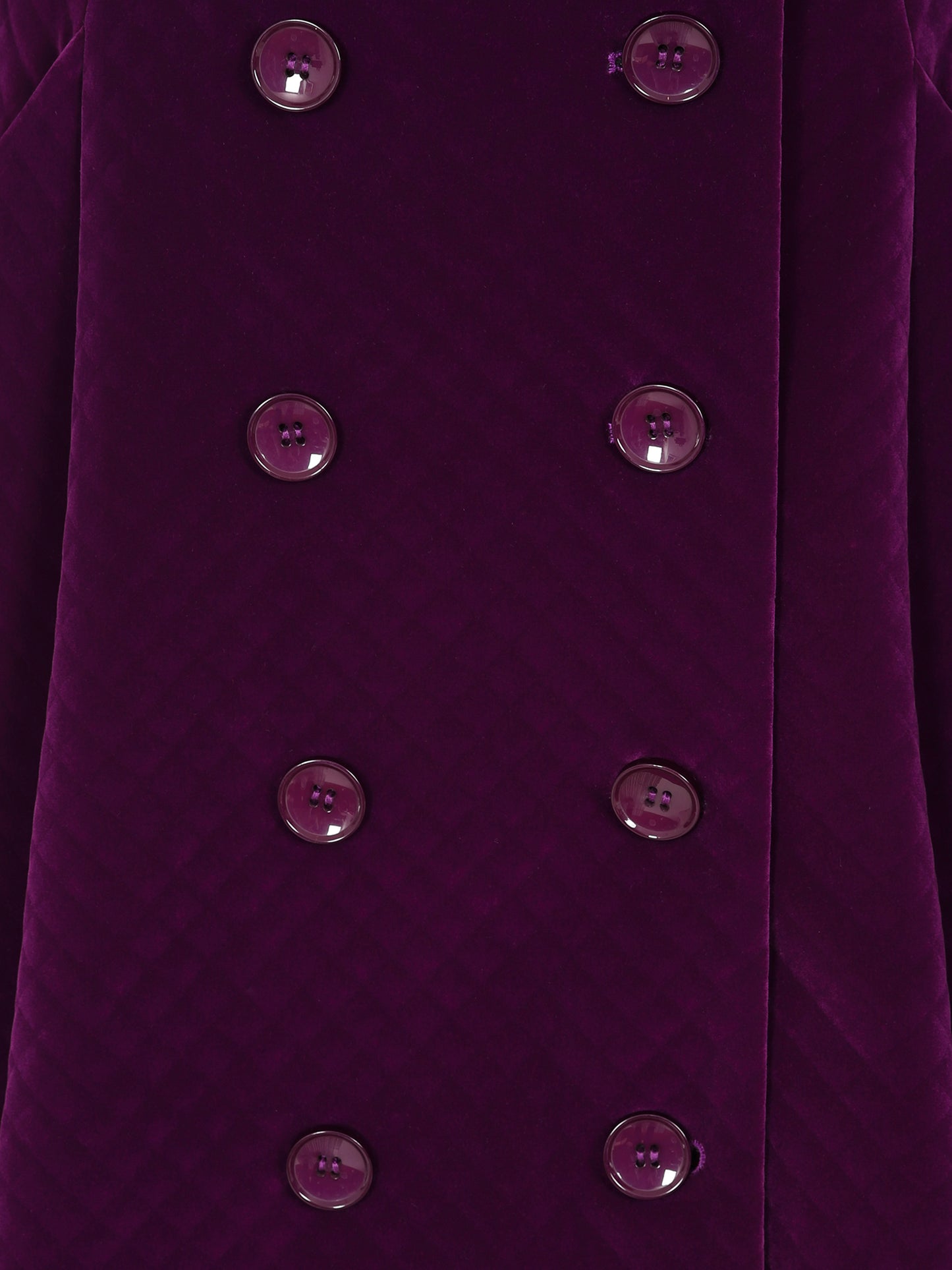 Heather Quilted Velvet Swing Coat