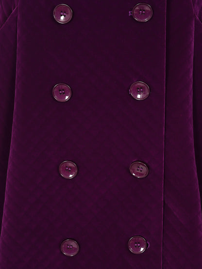 Heather Quilted Velvet Swing Coat