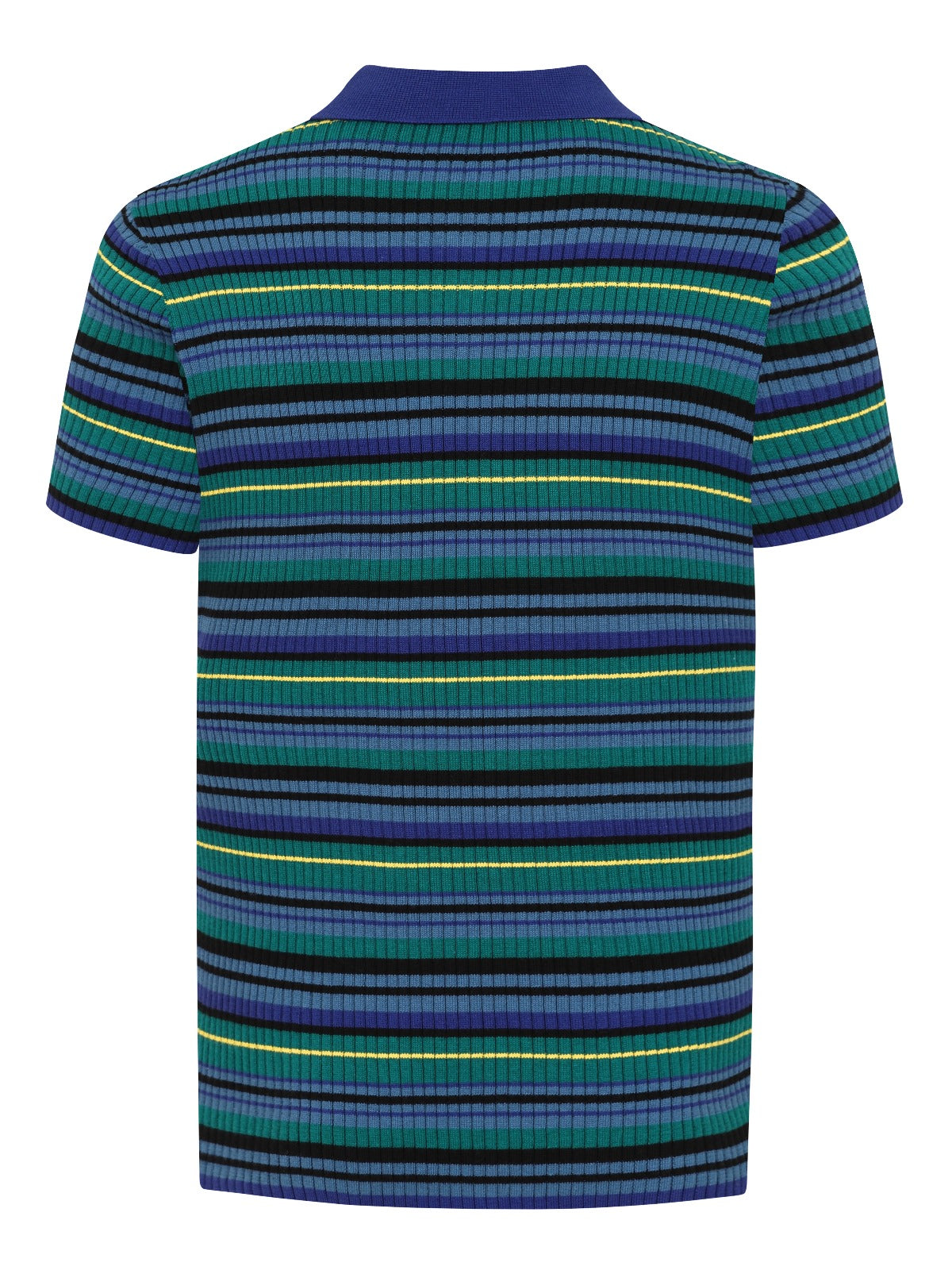 Pablo Striped Knitted Polo Blue