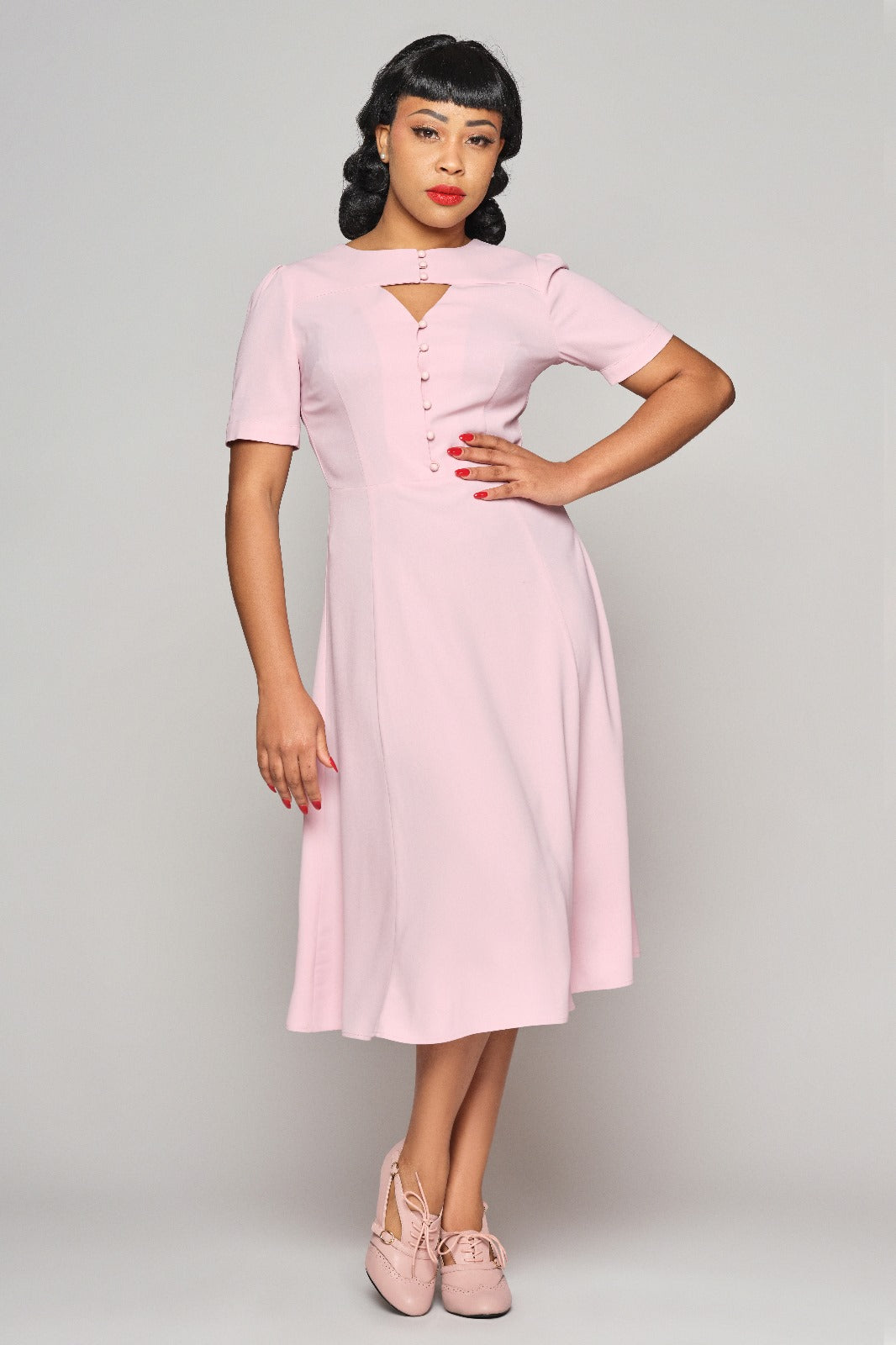 Shirley Plain Flared Dress