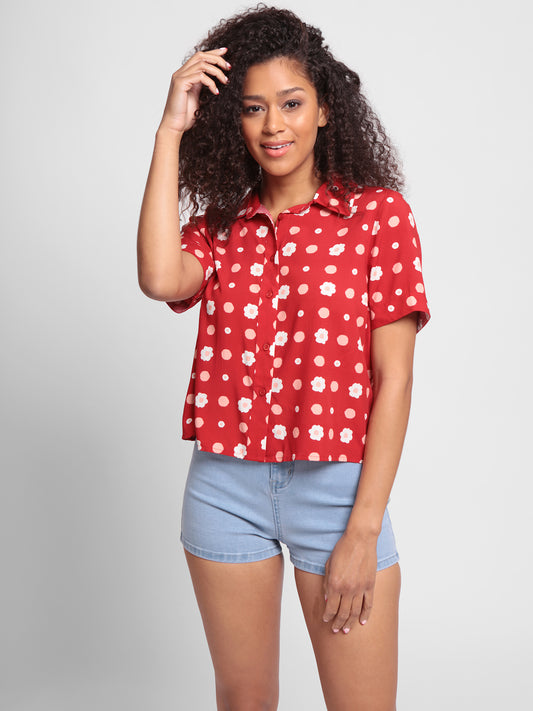 Jenny Polka Floral Blouse