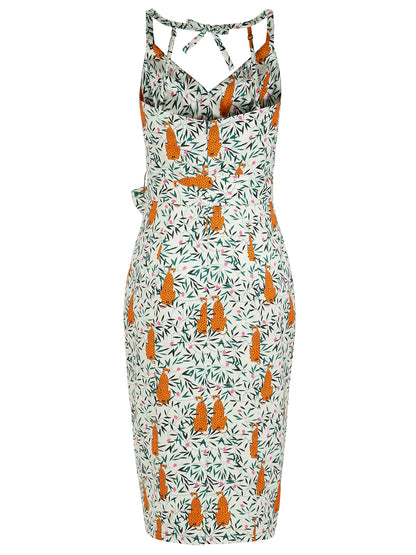 Jayleen Tropical Leopard Pencil Dress