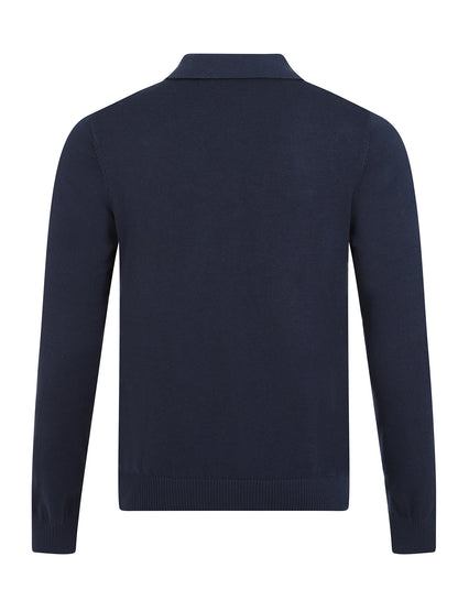 Jo Striped Polo Jumper Blue