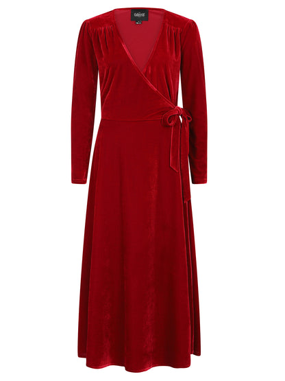 Kendra Velvet Wrap Dress