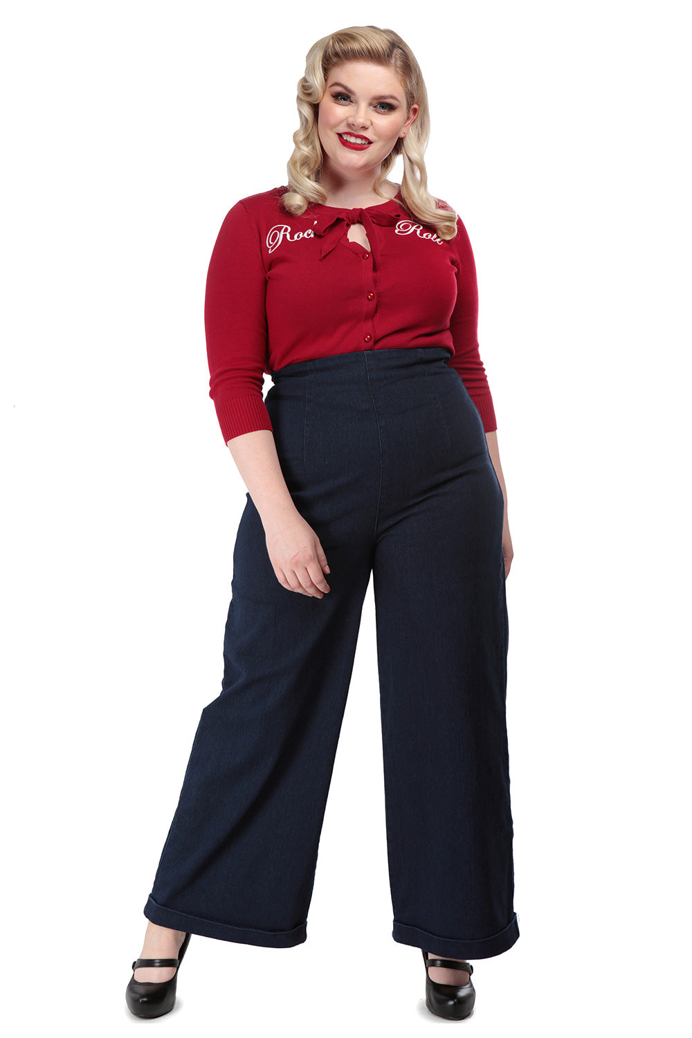 Kiki-Lea High Waisted Jeans Navy