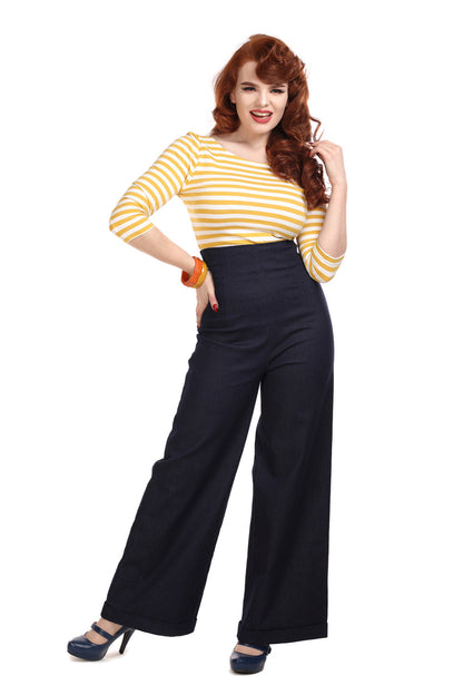 Kiki-Lea High Waisted Jeans Navy